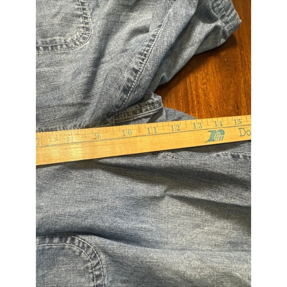 Tommy Hilfiger Women's‎ Denim Cargo Shorts Size 12 Blue Utility Pockets Casual